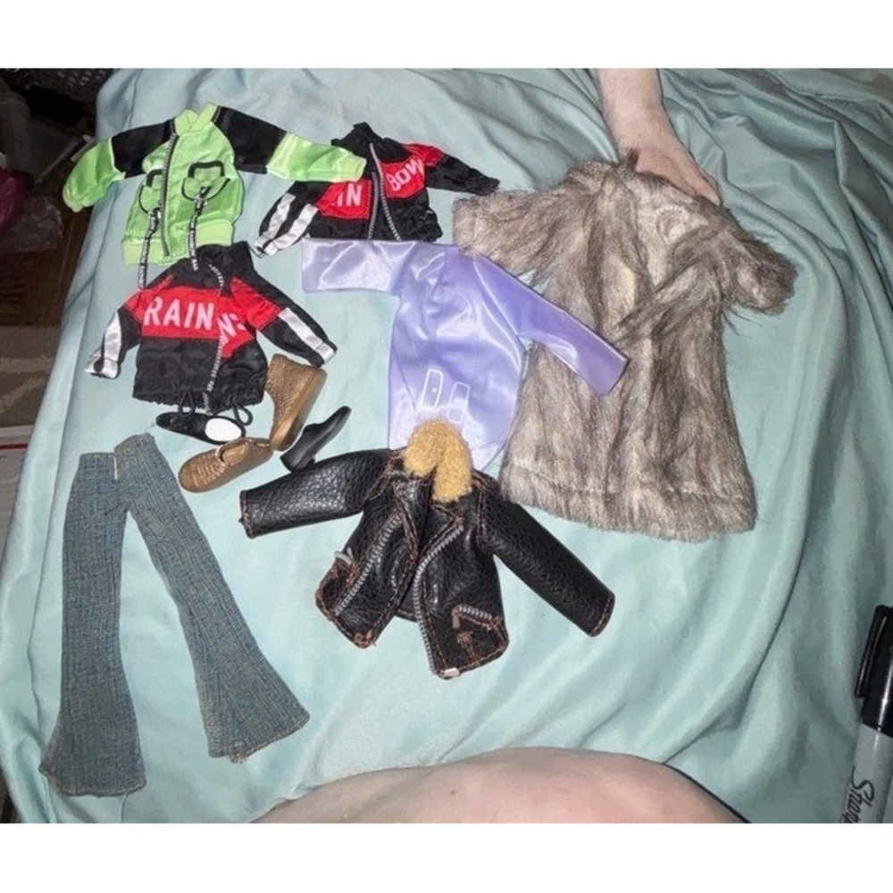 LOT OF High Disney Barbie Doll Clothes Accessories Lot Jackets Dresses ShoeS